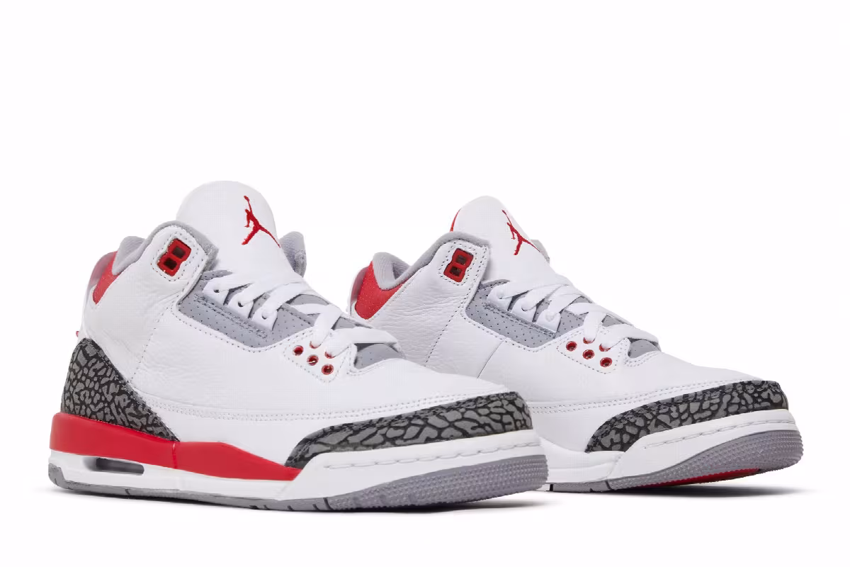Air Jordan 3 GS Fire Red 2022, view 9