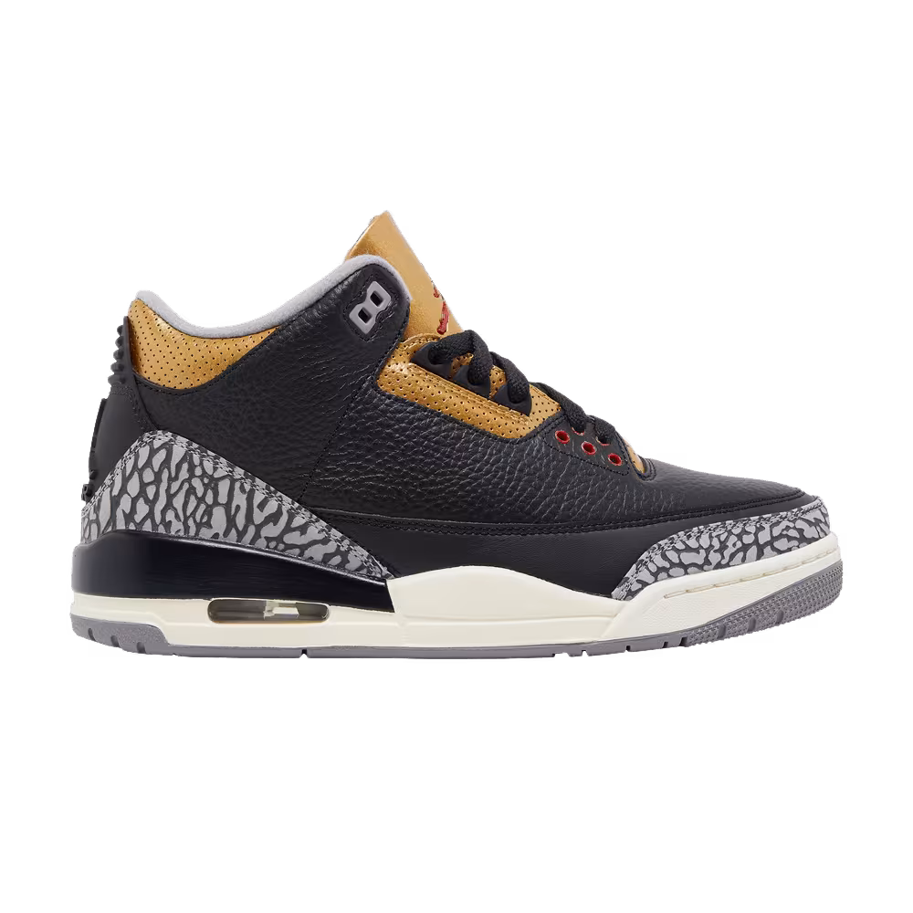 Women's Air Jordan 3 Black Gold