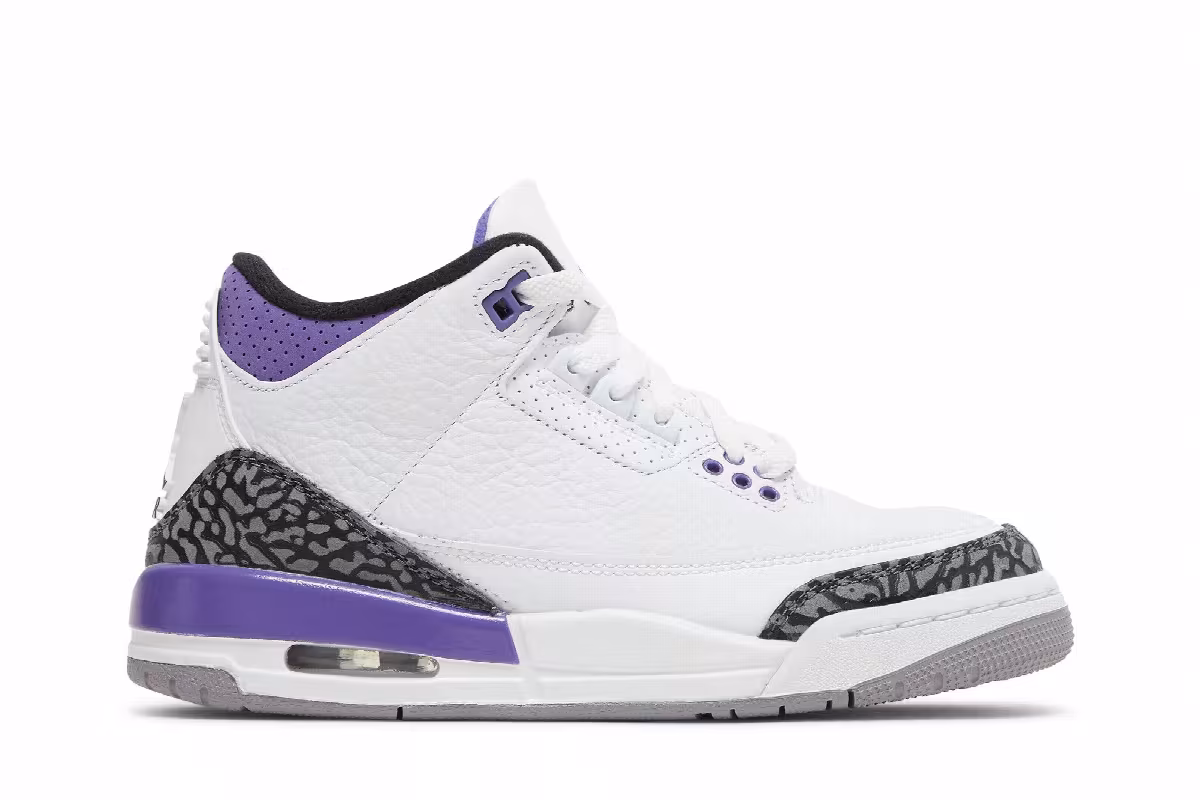 Air Jordan 3 GS Dark Iris, view 2