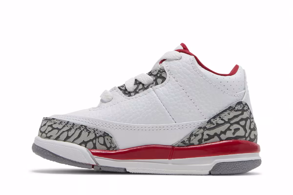 Air Jordan 3 TD Cardinal Red, view 4