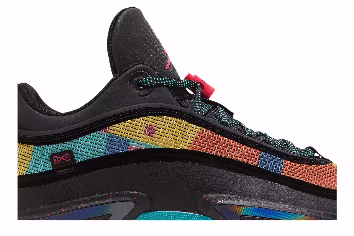 Air Jordan 36 Low Black Multi-Color, view 3