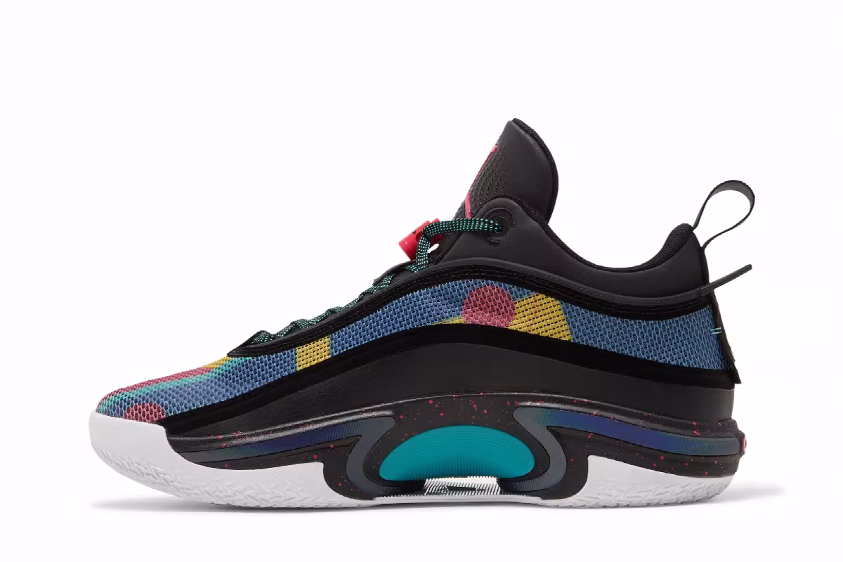 Air Jordan 36 Low Black Multi-Color, view 4