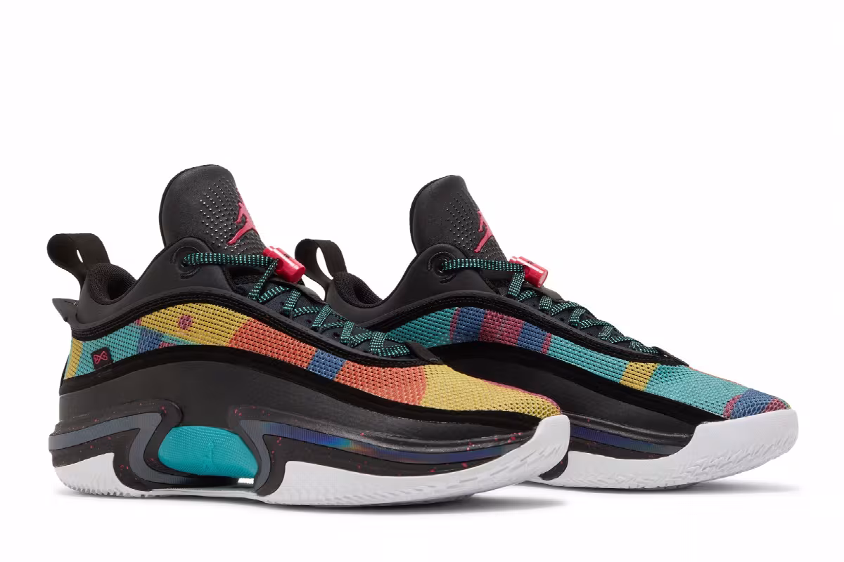 Air Jordan 36 Low Black Multi-Color, view 9