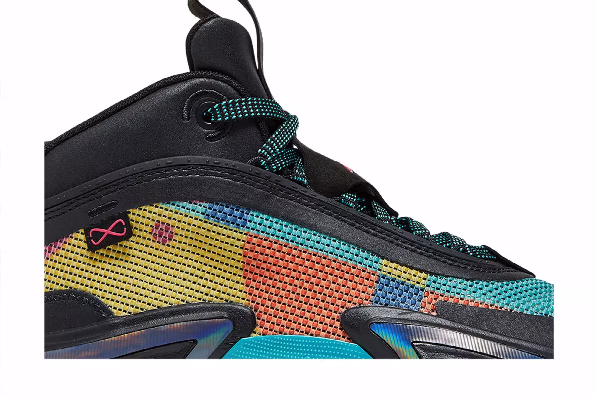 Air Jordan 36 GS Black Multi-Color, view 3