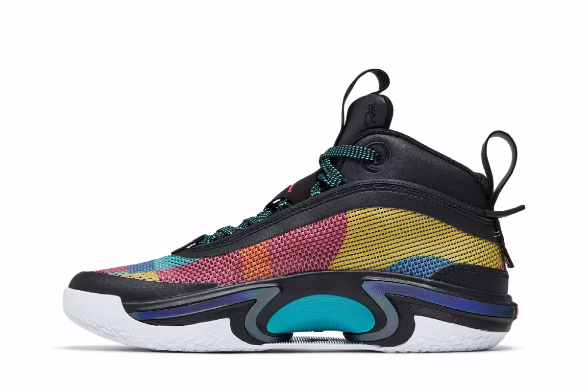 Air Jordan 36 GS Black Multi-Color, view 4