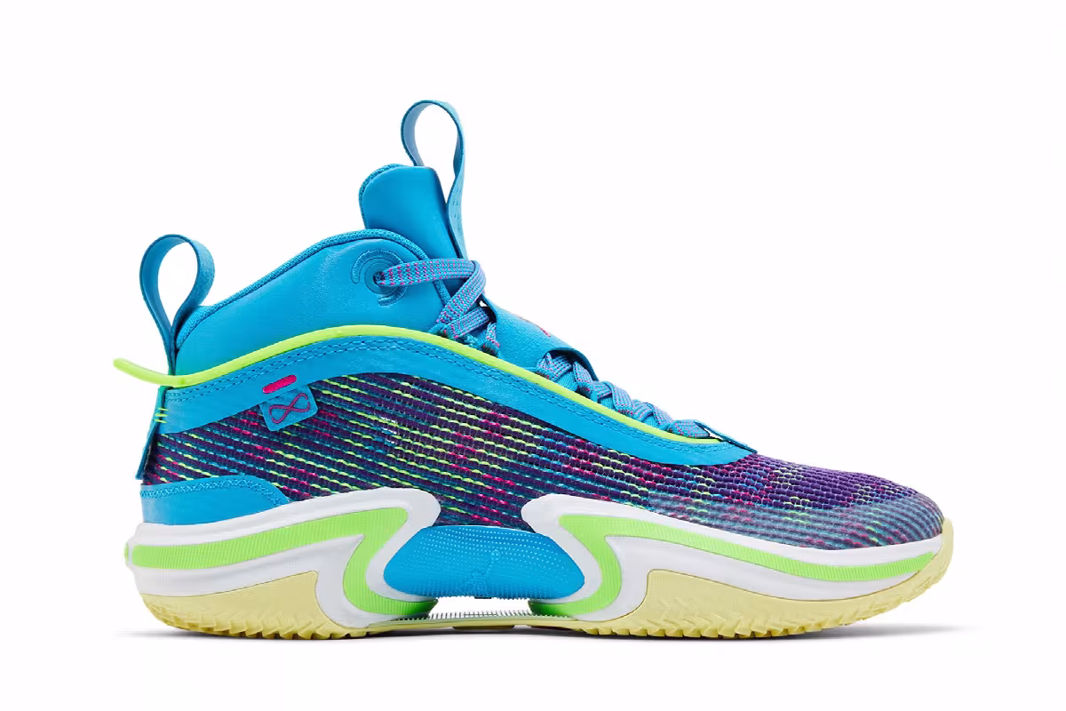 Luka Doncic x Air Jordan 36 GS Laser Blue, view 2
