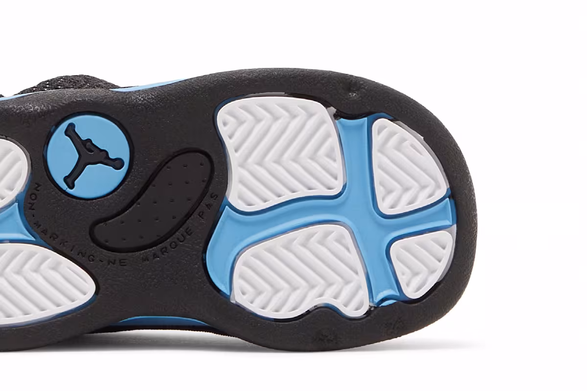 Air Jordan 13 TD Black University Blue, view 6