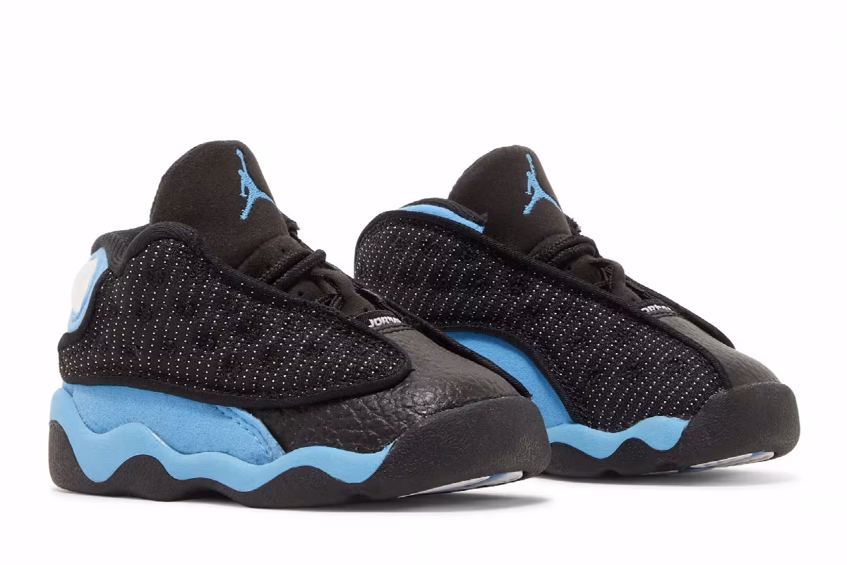 Air Jordan 13 TD Black University Blue, view 9