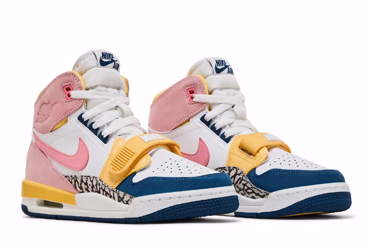 Air Jordan Legacy 312 GS White Coral French Blue, view 9