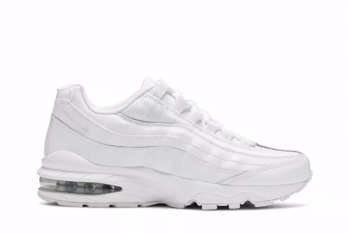 Nike Air Max 95 GS White Metallic Silver, view 2