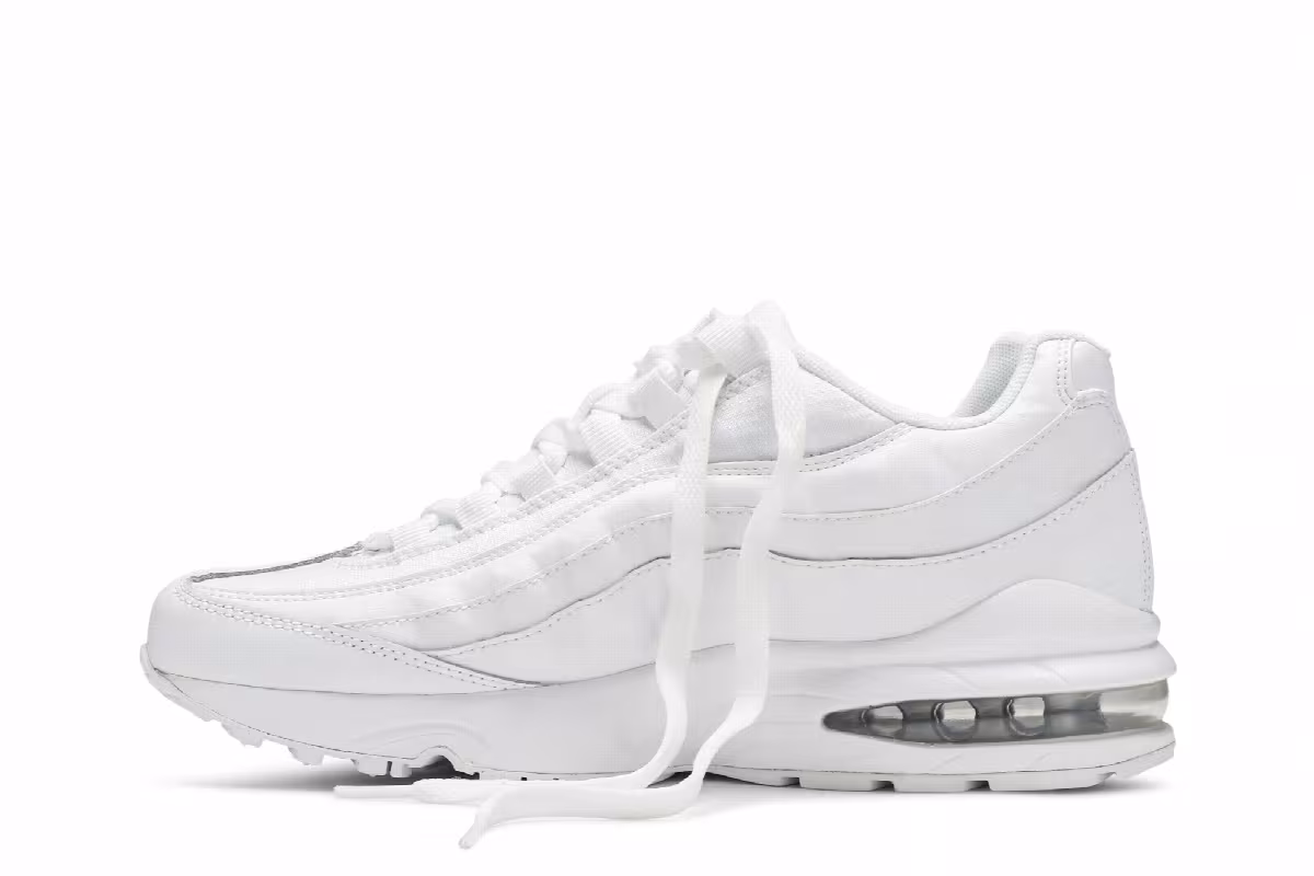 Nike Air Max 95 GS White Metallic Silver, view 4