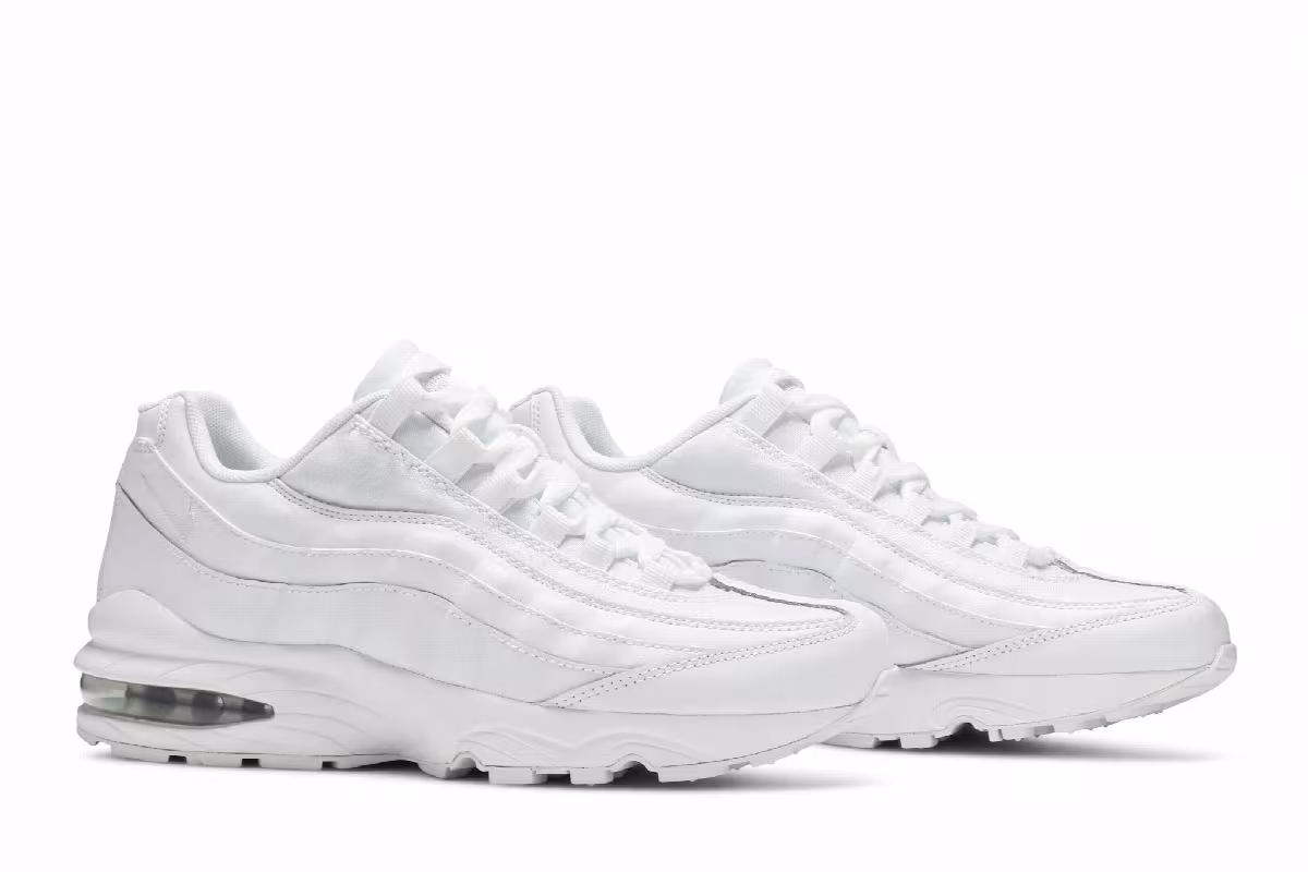 Nike Air Max 95 GS White Metallic Silver, view 9