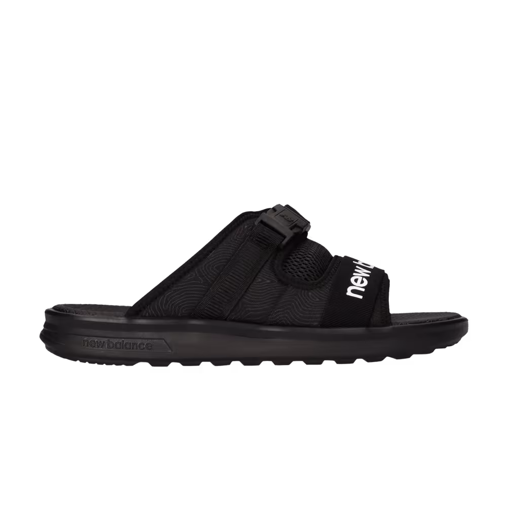 New Balance 330 Slides Black White
