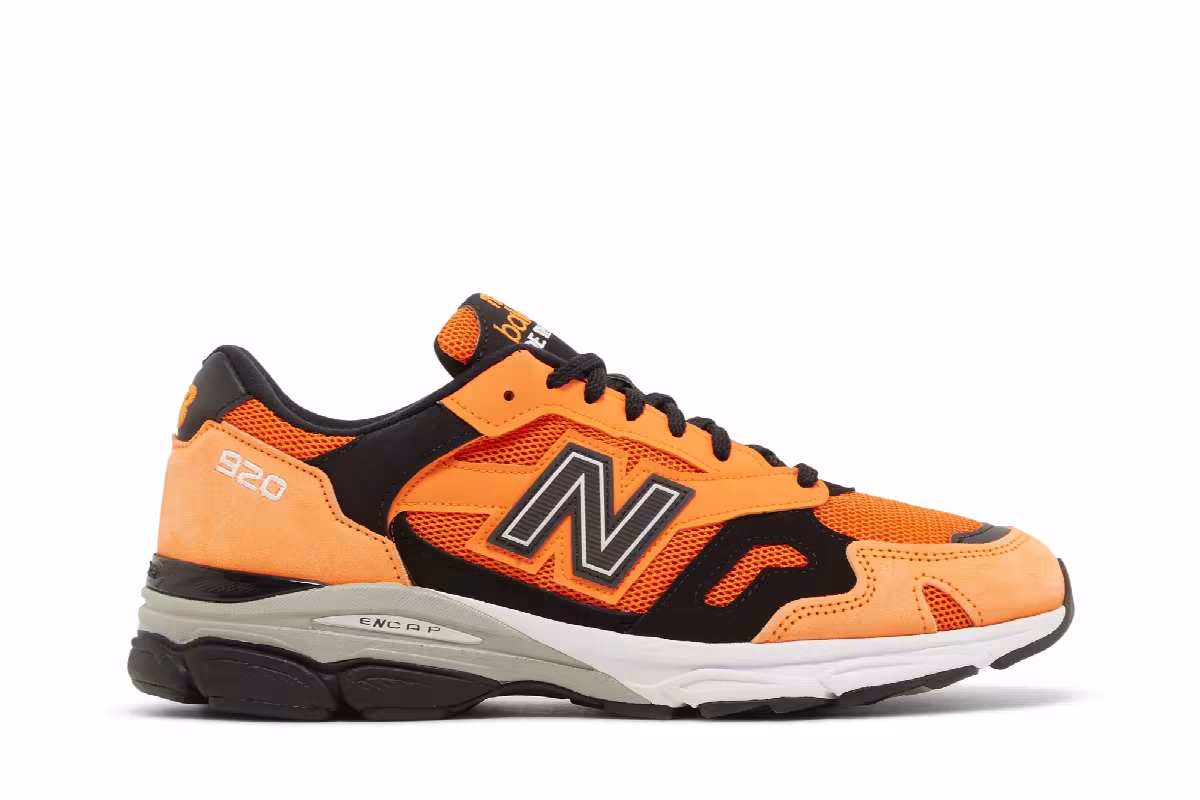 New Balance 920 Made In England Orange Black, view 2