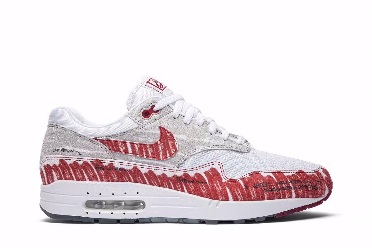 Nike Air Max 1 Sketch To Shelf - University Red, view 2