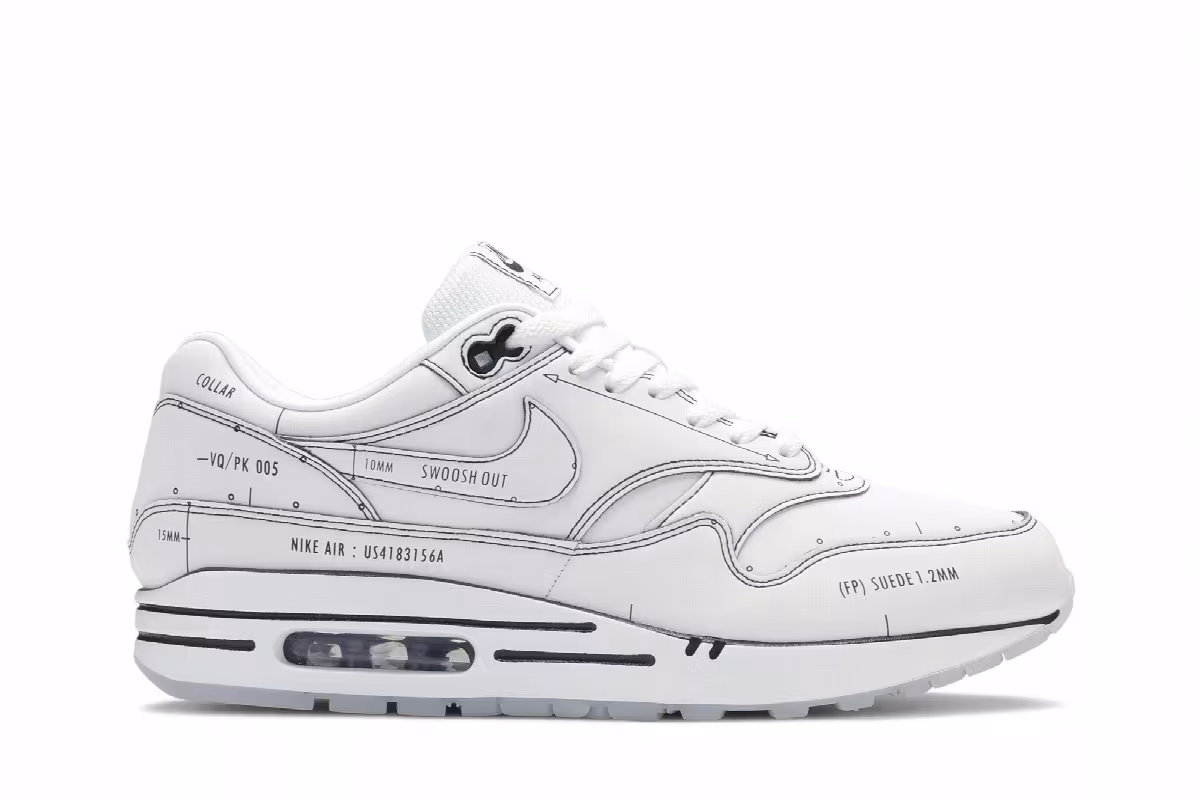 Nike Air Max 1 Sketch To Shelf - White, view 2