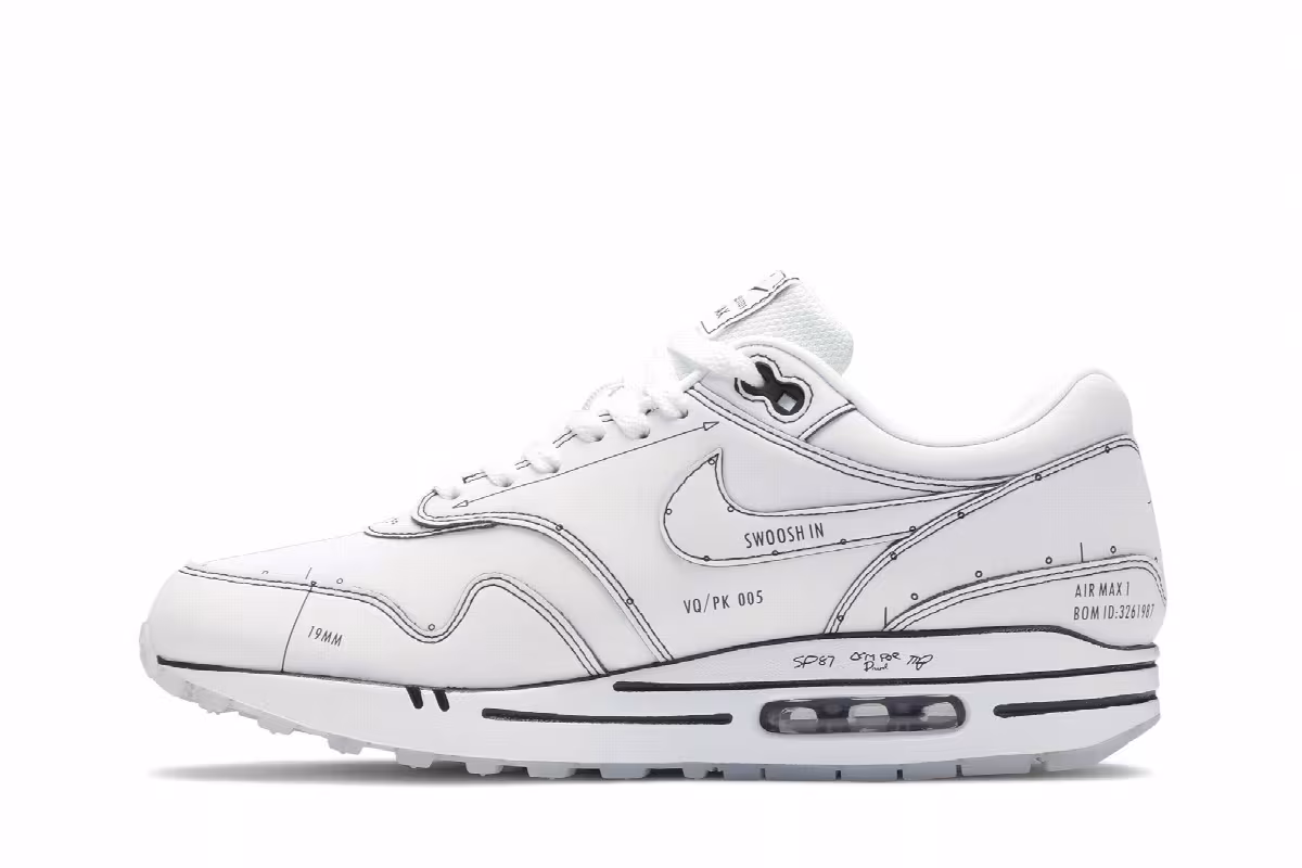 Nike Air Max 1 Sketch To Shelf - White, view 4