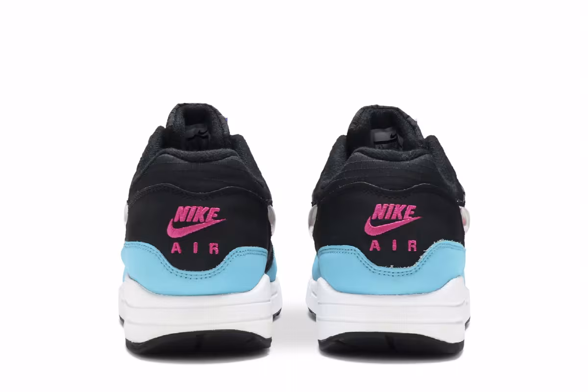 Nike Air Max 1 Jewel Swoosh - Black Blue Furry, view 7