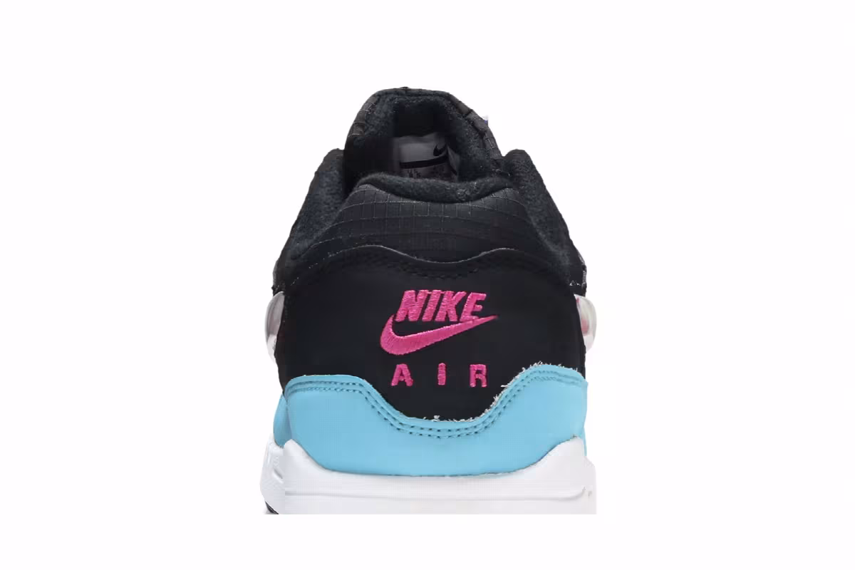 Nike Air Max 1 Jewel Swoosh - Black Blue Furry, view 8