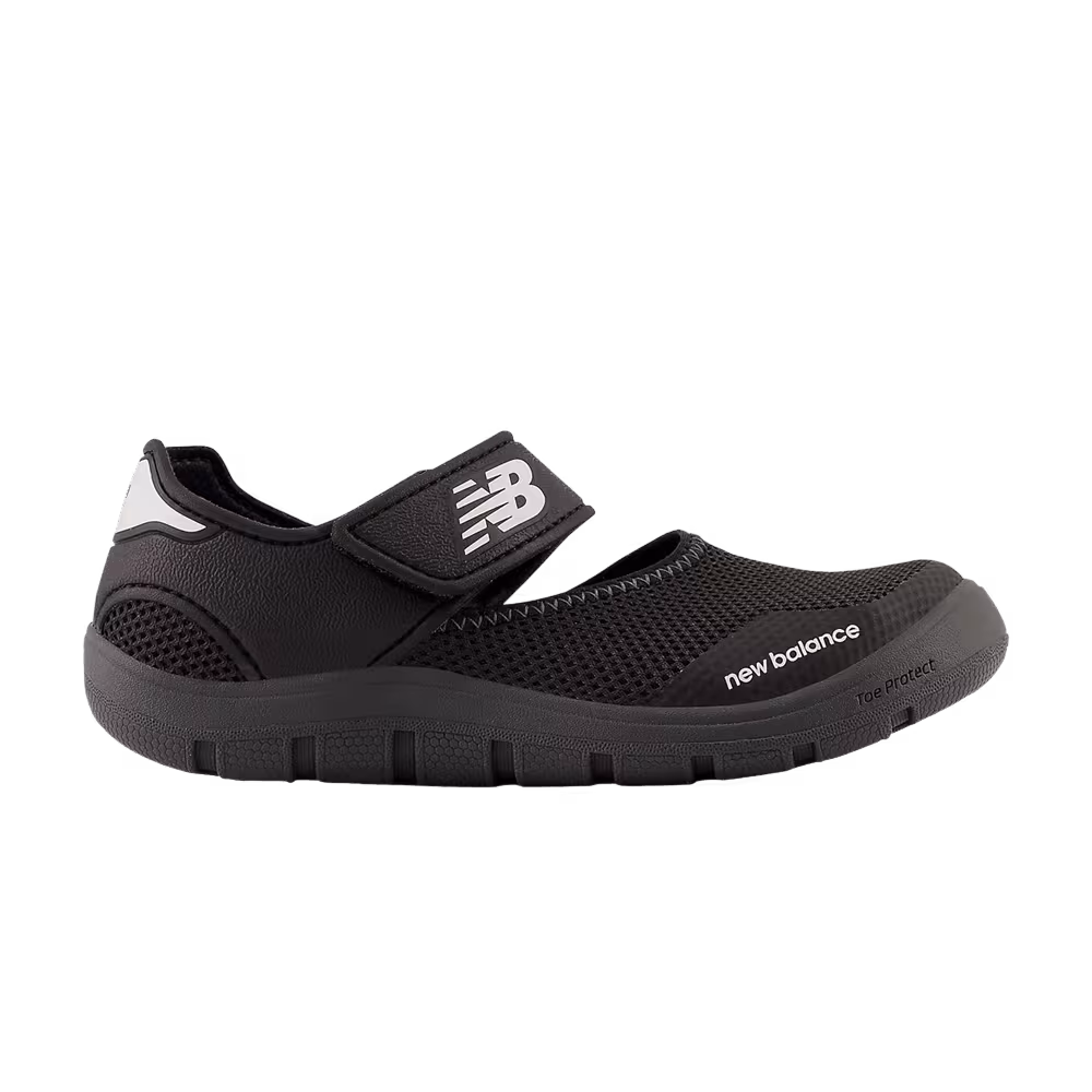 New Balance 208v2 Hook & Loop Sandal Big Kid Wide Black White