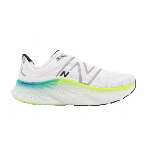 New Balance Fresh Foam X More v4 2E Wide 'White Electric Teal'