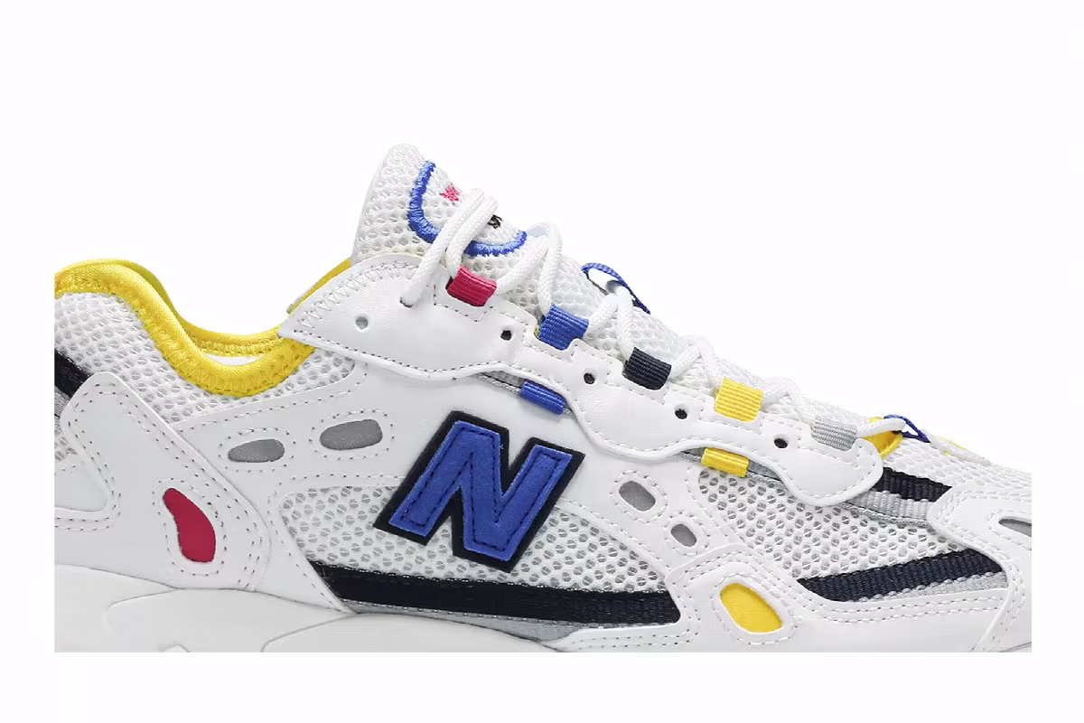 New Balance 827 White Blue Yellow, view 3