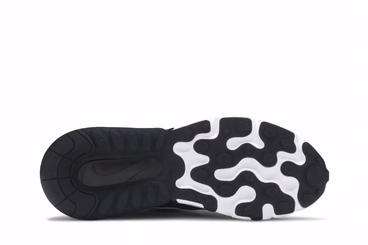 Nike Women's Air Max 270 React Black White, view 5