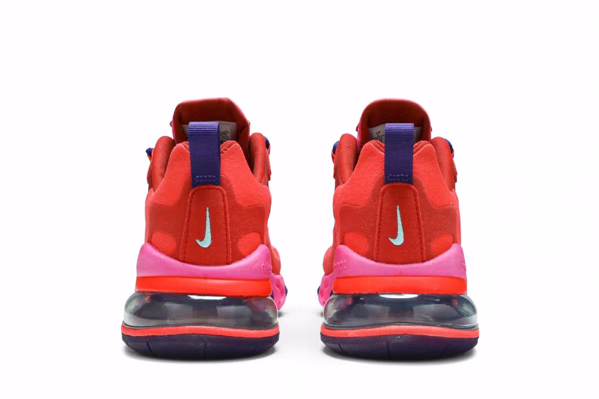 Nike Women's Air Max 270 React Mystic Red Pink Blast, view 7