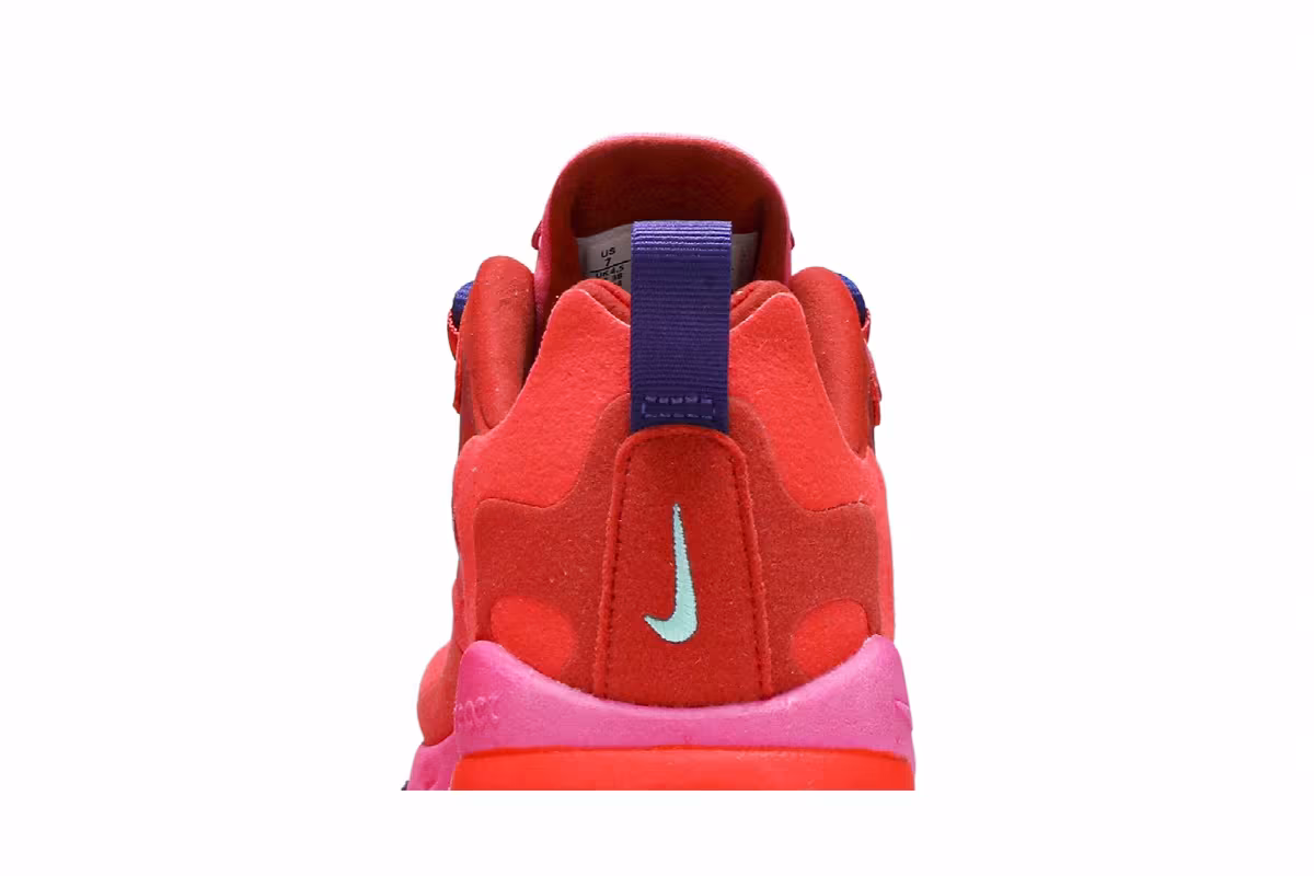 Nike Women's Air Max 270 React Mystic Red Pink Blast, view 8
