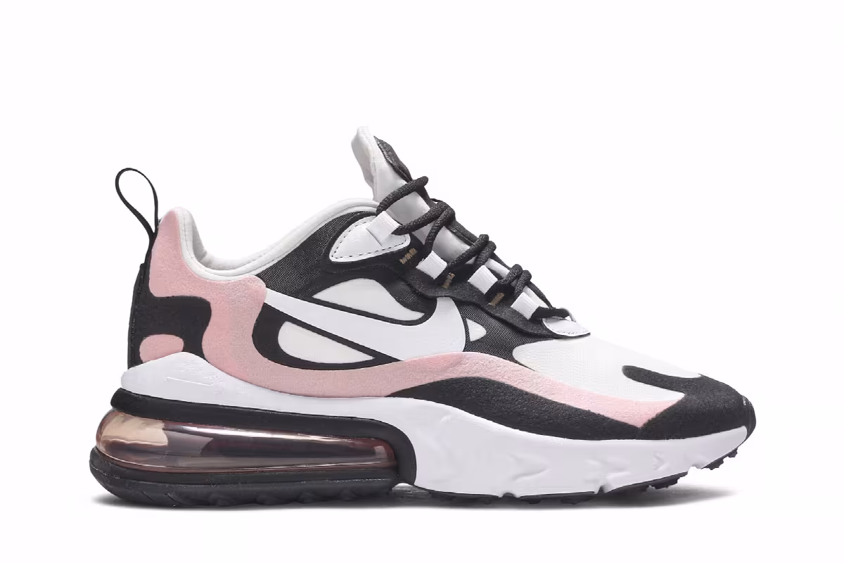 Nike Women's Air Max 270 React Coral Black, view 2