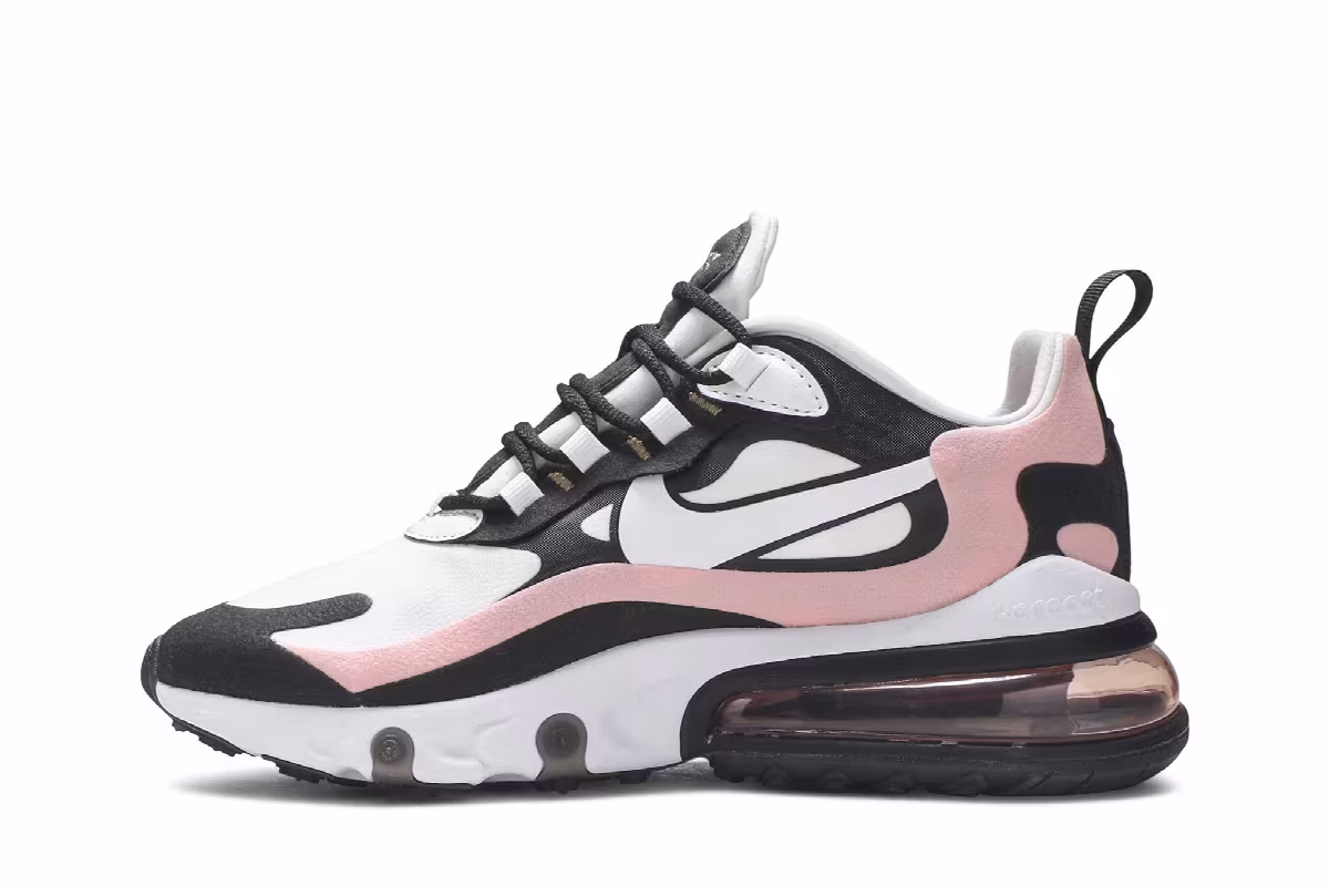 Nike Women's Air Max 270 React Coral Black, view 4