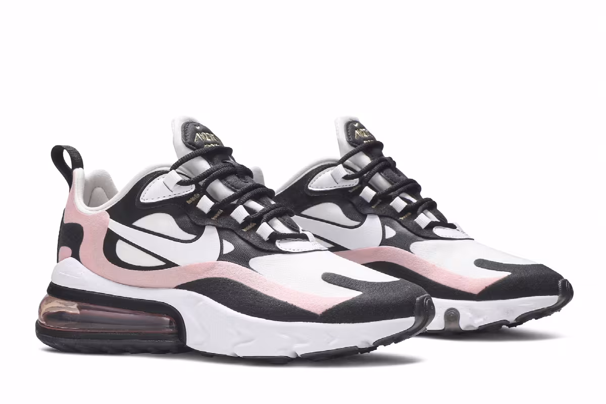 Nike Women's Air Max 270 React Coral Black, view 9