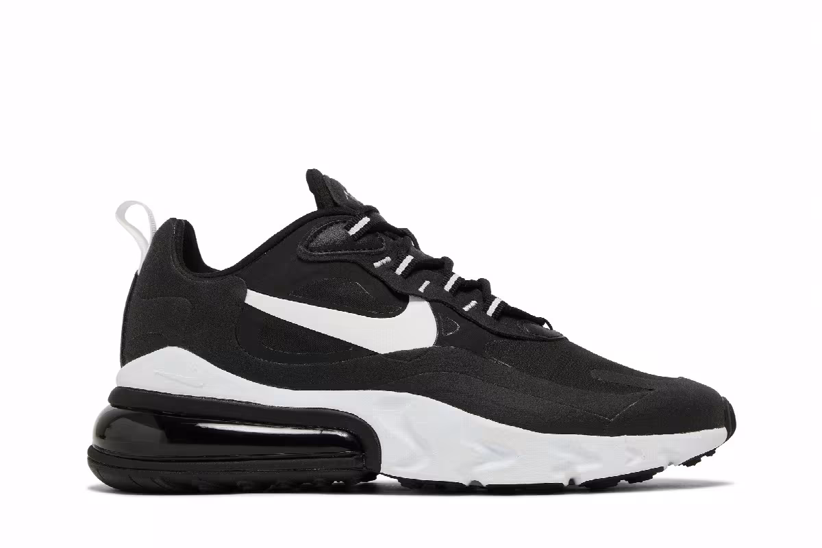 Nike Air Max 270 React Black White, view 2