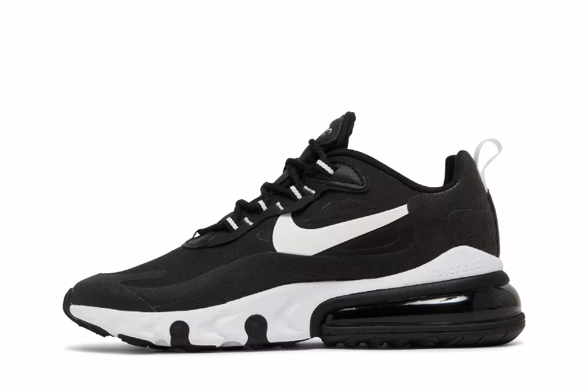 Nike Air Max 270 React Black White, view 4
