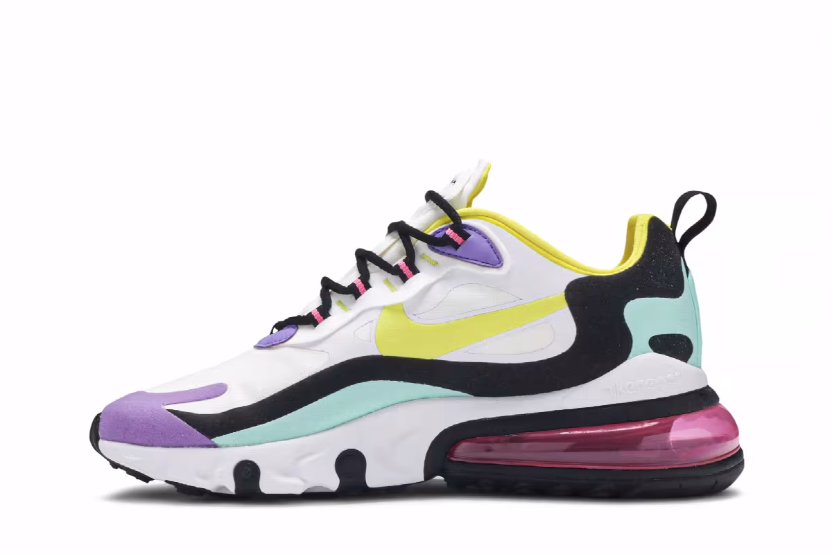 Nike Women's Air Max 270 React Bright Violet, view 4
