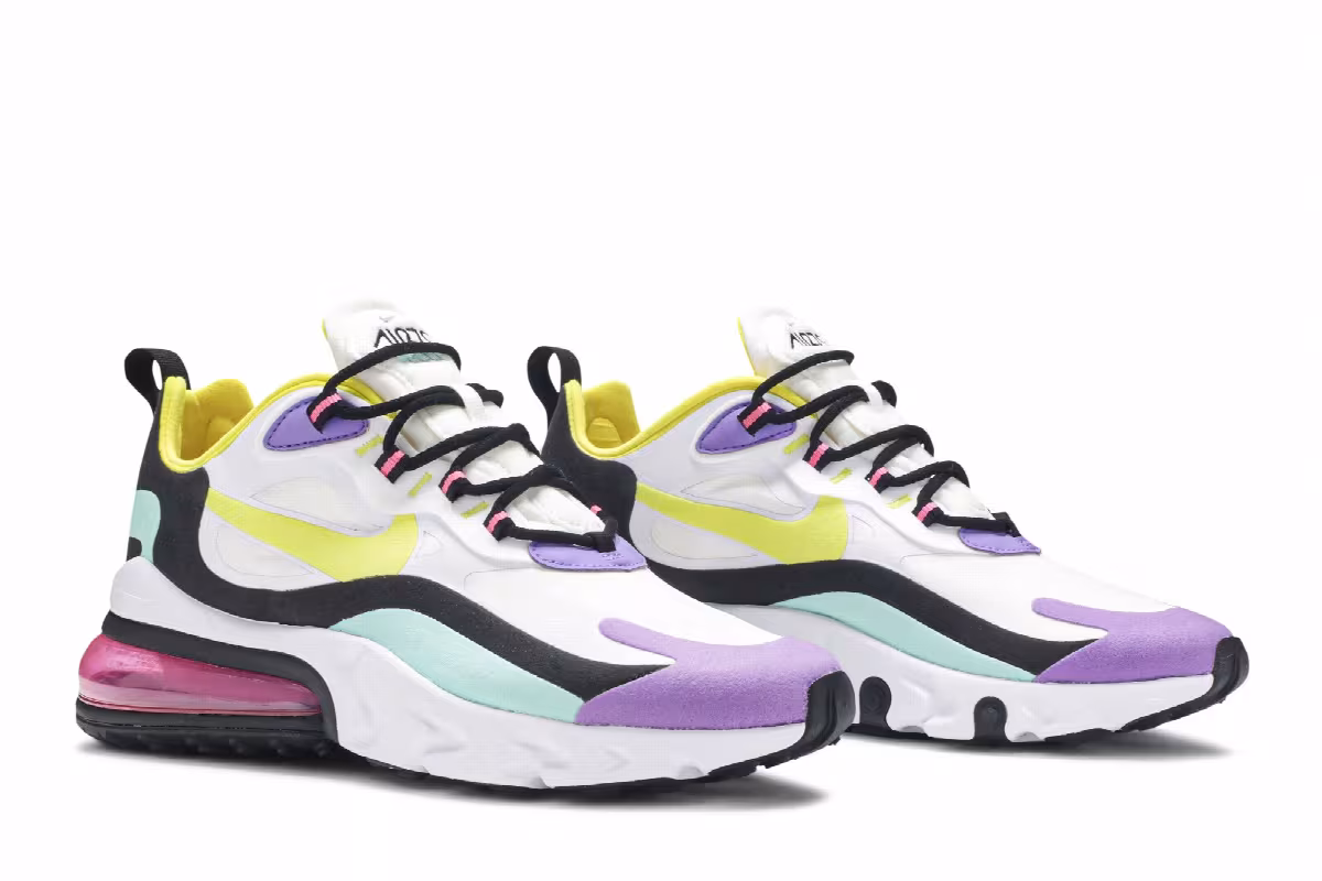 Nike Women's Air Max 270 React Bright Violet, view 9