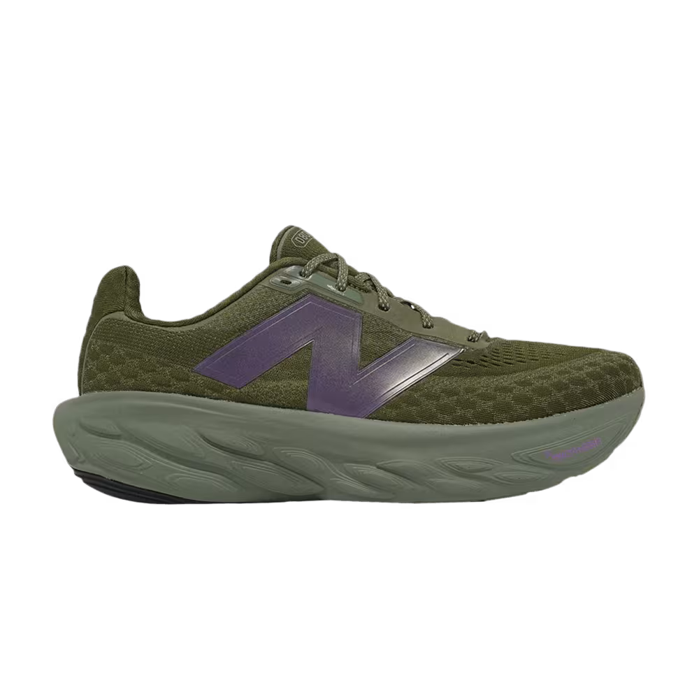 New Balance Fresh Foam X 1080 V14 2E Wide Woodland Dark Olivine Raw Leather