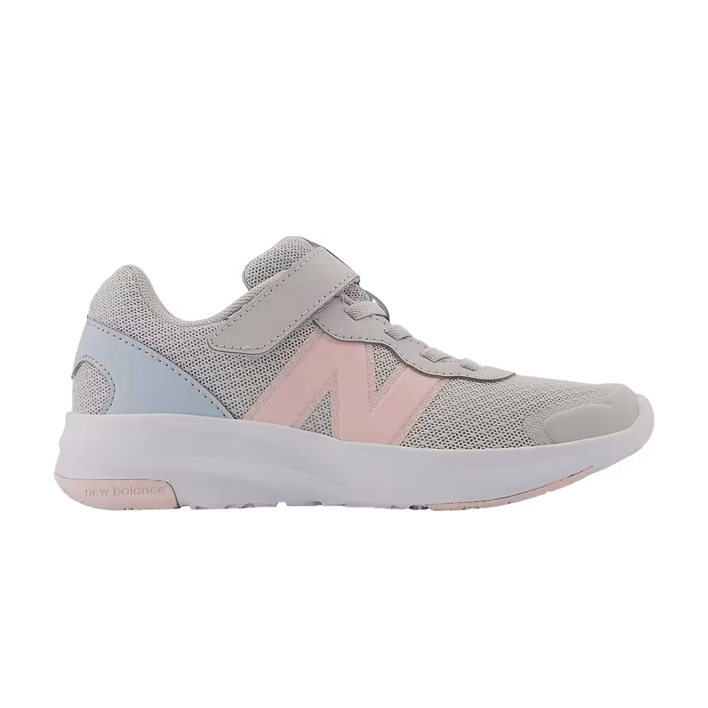 New Balance 578v1 Bungee Lace Top Strap Little Kid Wide Grey Matter Shell Pink