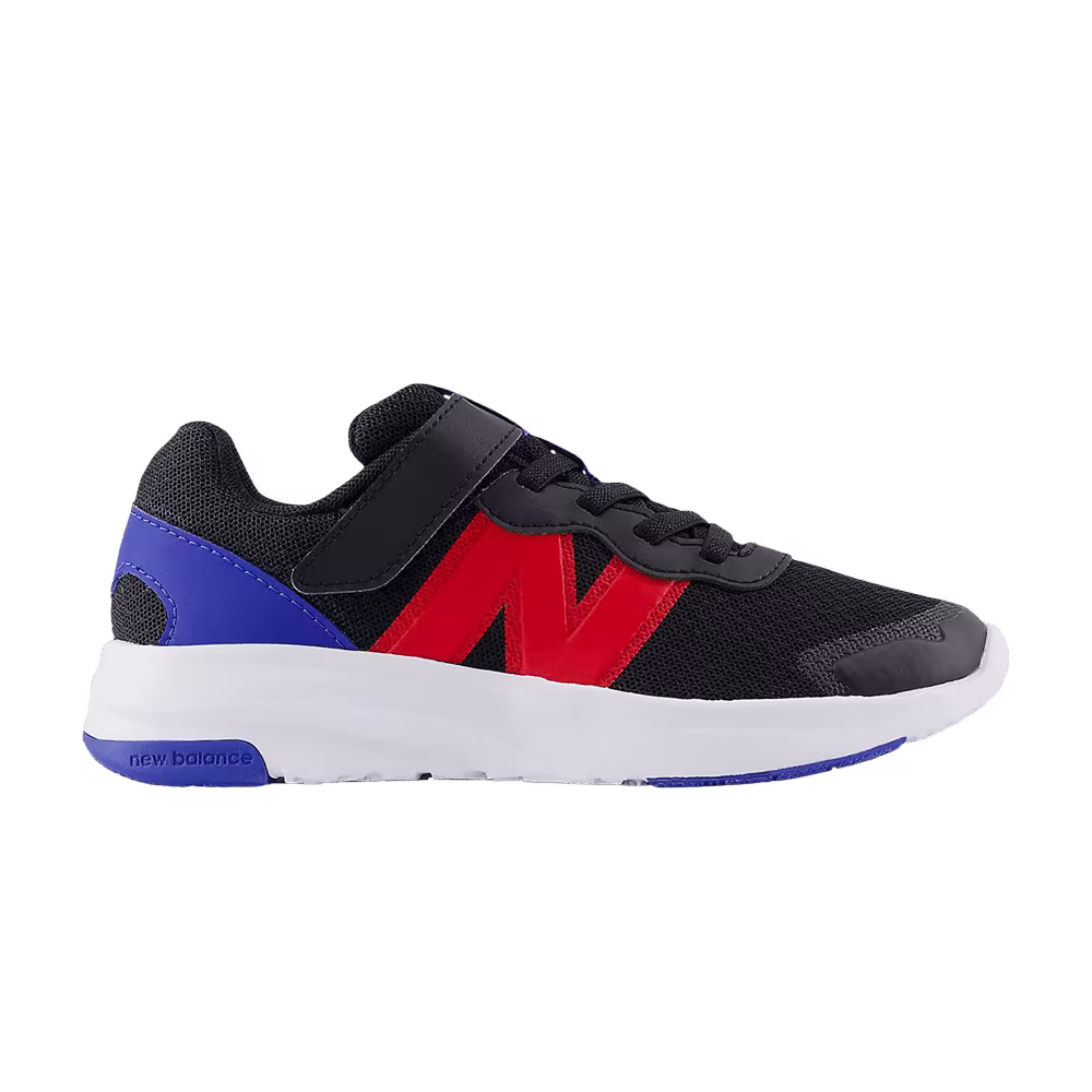 New Balance 578v1 Bungee Lace Top Strap Little Kid Wide Black Red Royal