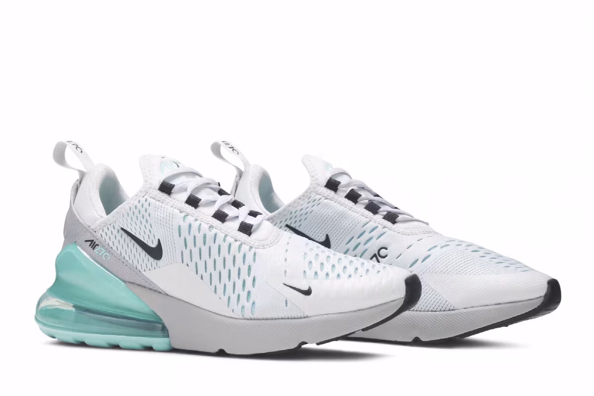 Nike Women's Air Max 270 Platinum Aurora Green, view 9