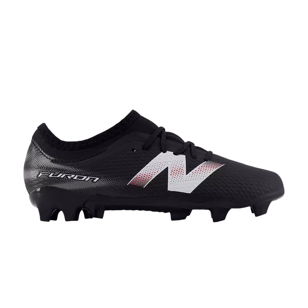 New Balance Furon Team Jnr FG V9 Big Kid Black White
