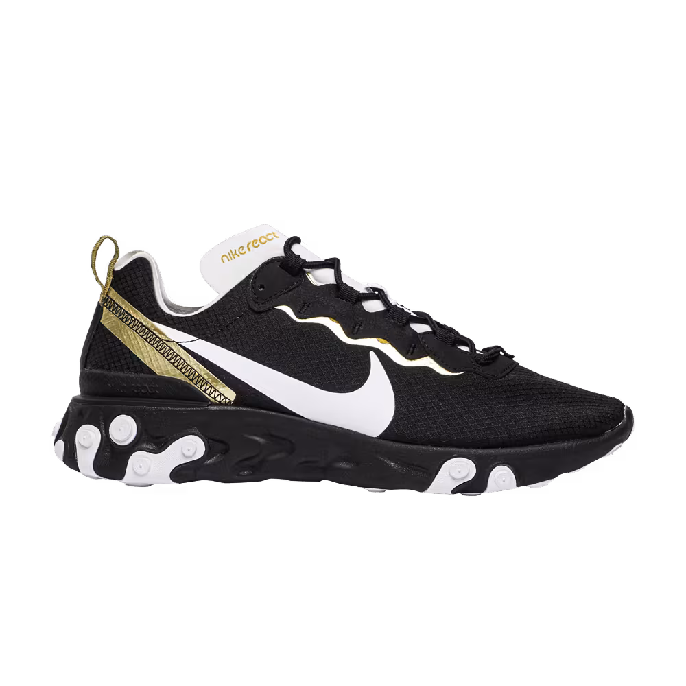 Nike React Element 55 SE Black Metallic Gold