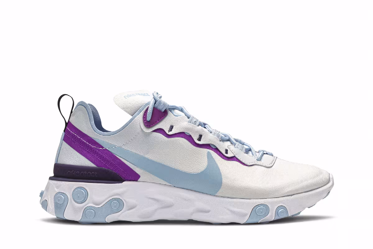 Nike Women's React Element 55 Psychic Blue, view 2