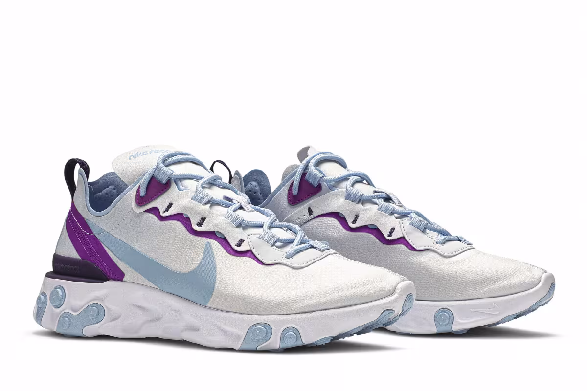 Nike Women's React Element 55 Psychic Blue, view 9