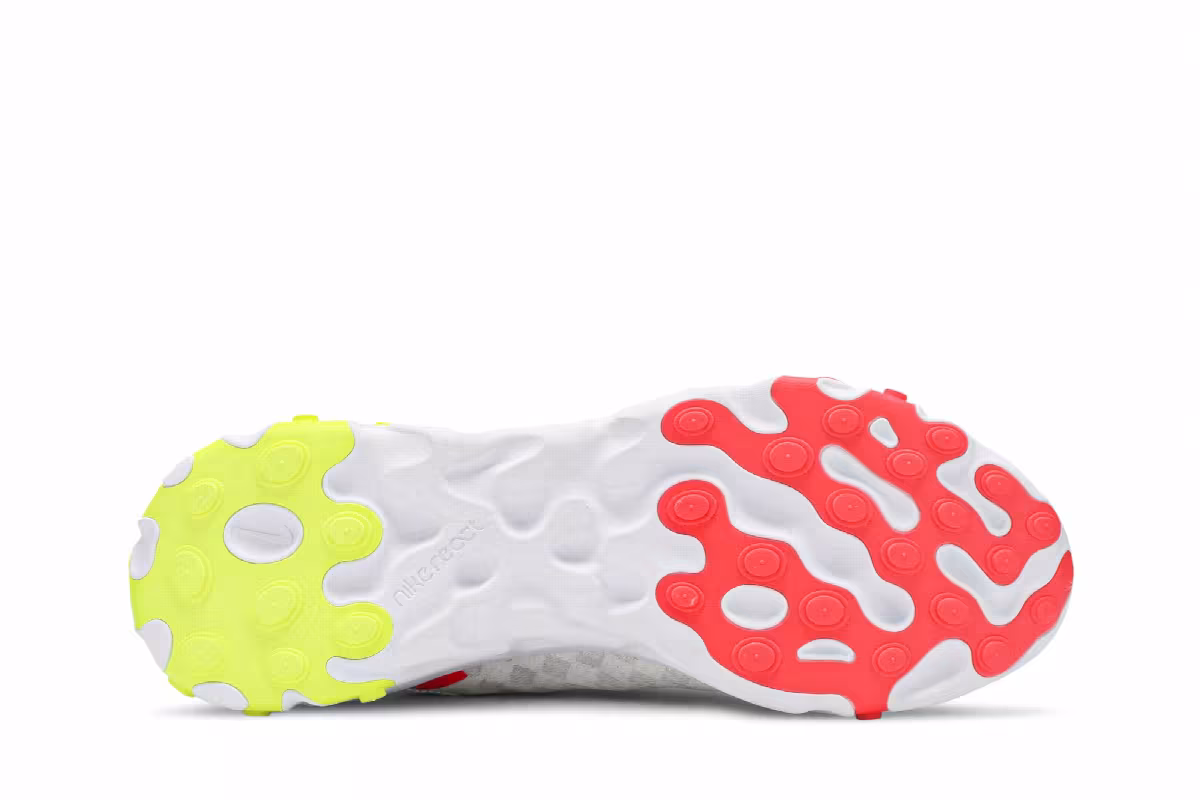 Nike React Element 55 Checkered White Crimson Volt, view 5