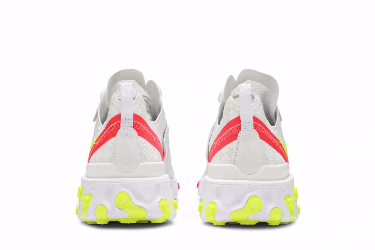 Nike React Element 55 Checkered White Crimson Volt, view 7