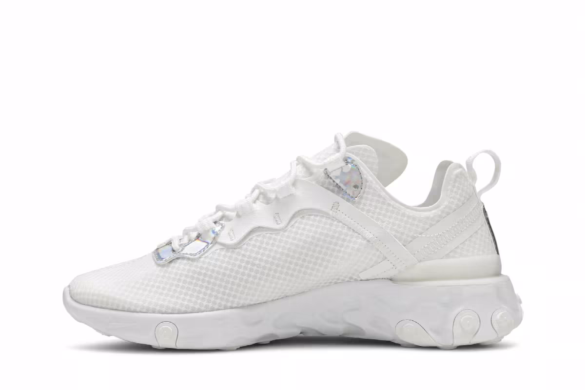 Nike Women's React Element 55 White Iridescent, view 4