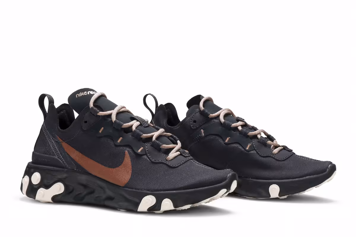 Nike Women's React Element 55 Oil Grey, view 9