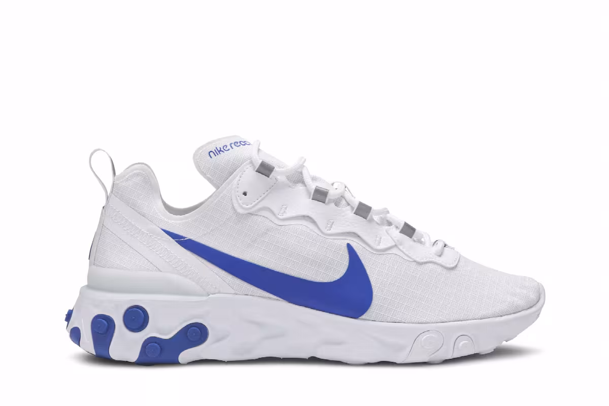 Nike React Element 55 White Game Royal, view 2