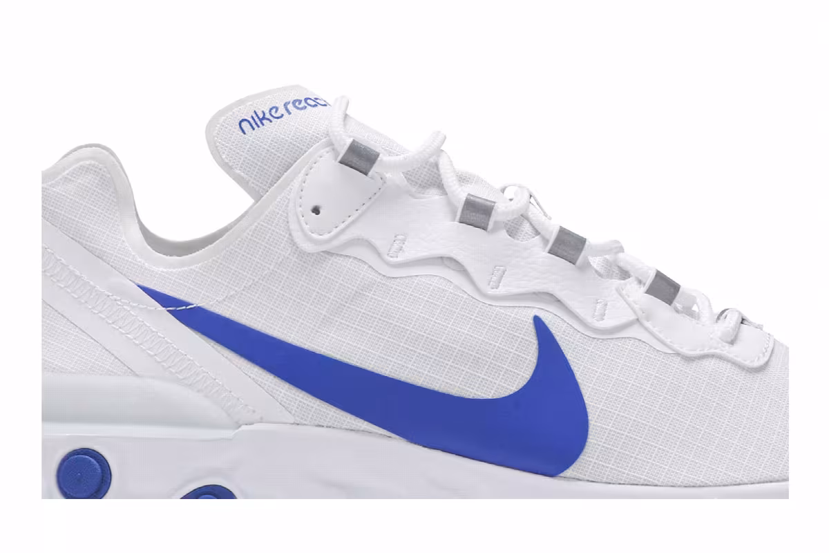 Nike React Element 55 White Game Royal, view 3